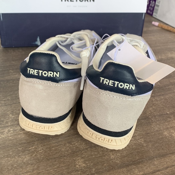 NIB Womens Tretorn Rawlins Casual Athletic Sneaker Leather White Navy - Picture 4 of 5